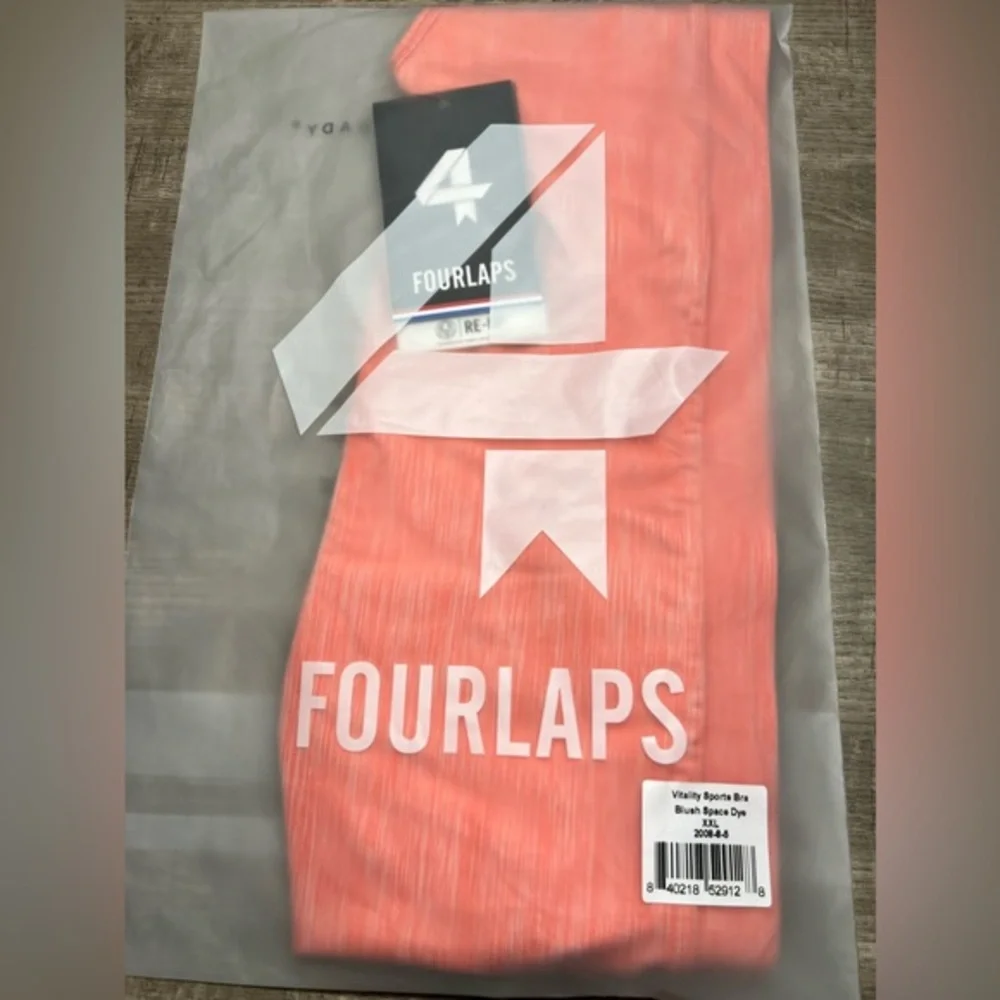 FourLaps Vitality Sports Bra activewear workout bra Blush Space Dye‎ size XXL - Picture 6 of 10